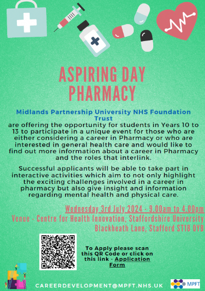 One Day NHS Work Experience Opportunity for Years 10 -13